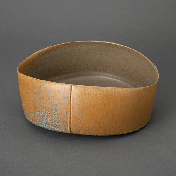 Flower Bowl with Aloeswood Colored Glaze