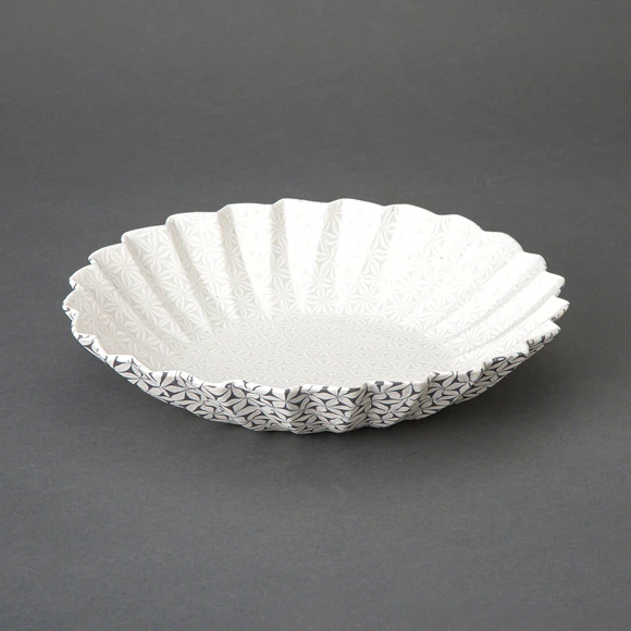 Marbled Flat Porcelain Bowl