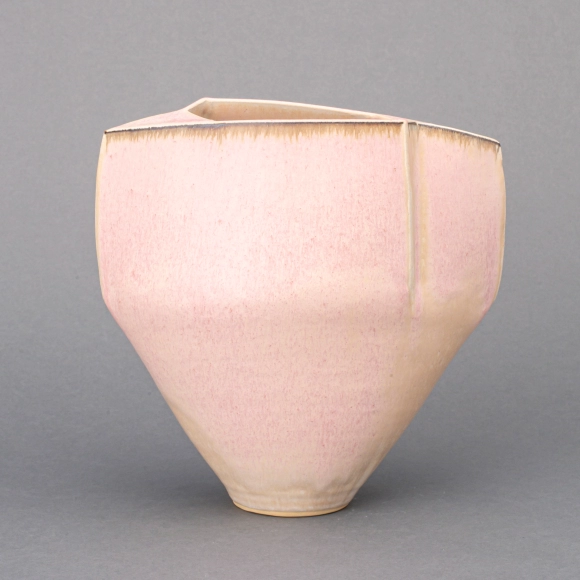 Jar in Irregular Shape with Imayo Glaze