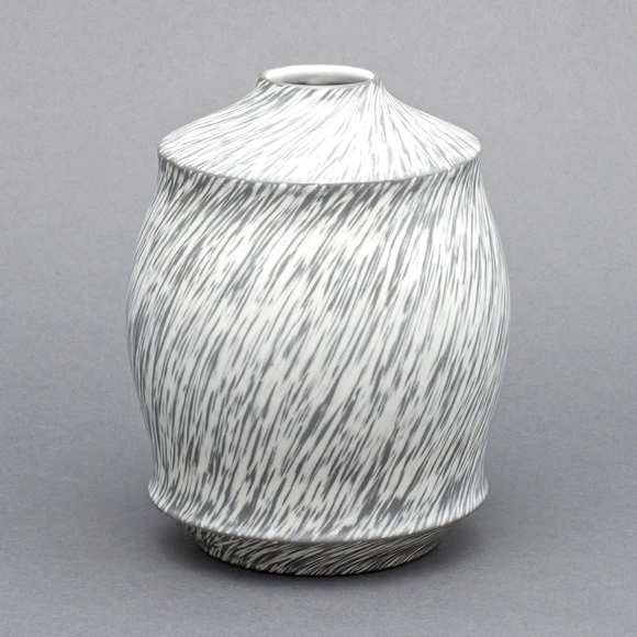 Jar with Needle Ice Design
