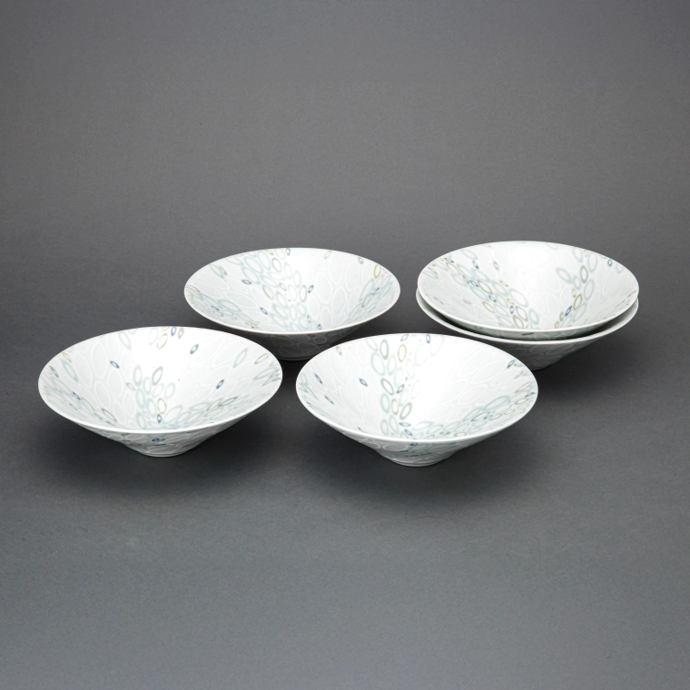 photo 釉彩水文組鉢