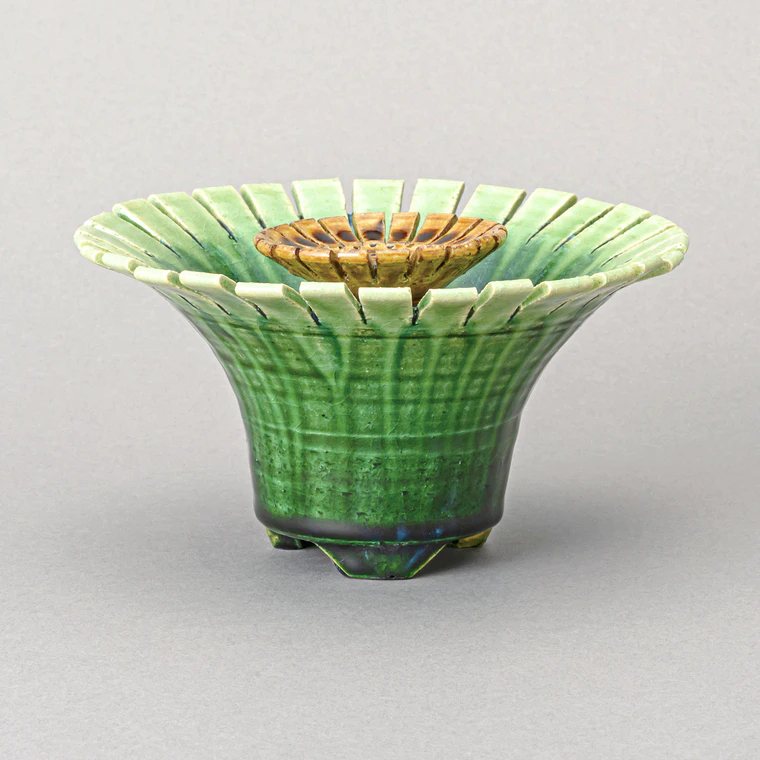 photo Incense Burnerwith Green Glaze