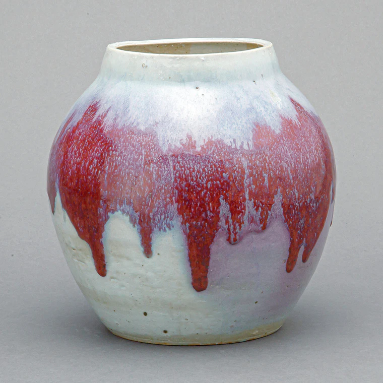 photo Wide-mouthed Jar with Lavender-blue Glaze