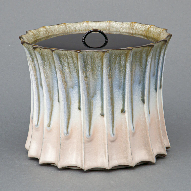 photo Water Jar with Colored Glaze