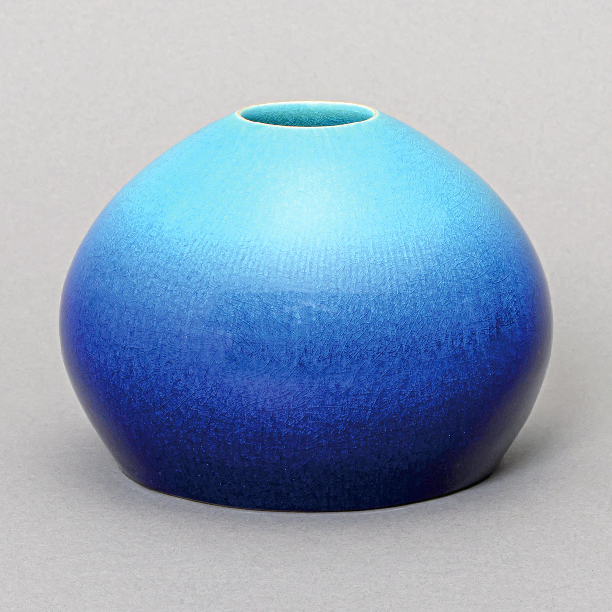 碧釉漣文壷「滴」(木村 芳郎)｜ギャラリージャパン