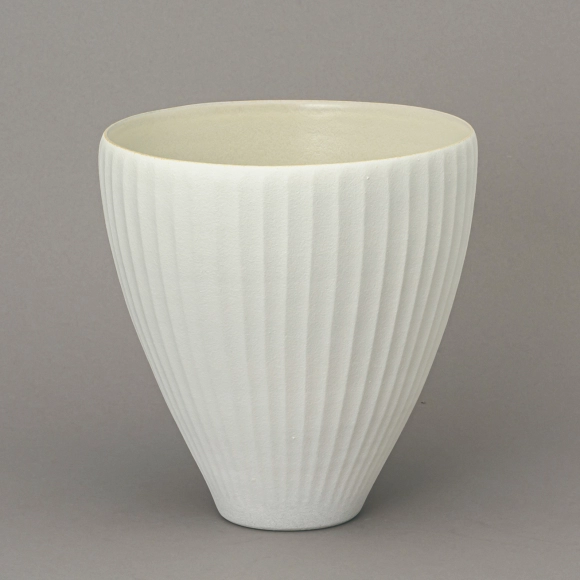 Bowl with Colored Clay Carving and Line Design