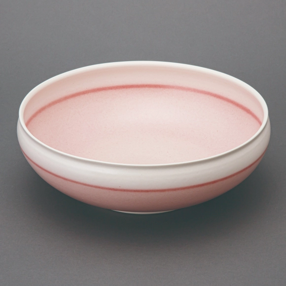 Bowl with Red Enamel Glaze