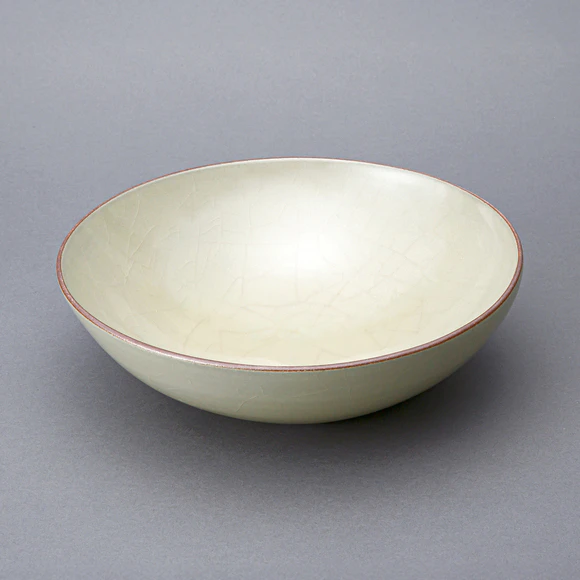 淡黄瓷楕円鉢(中畑 敏夫)｜ギャラリージャパン