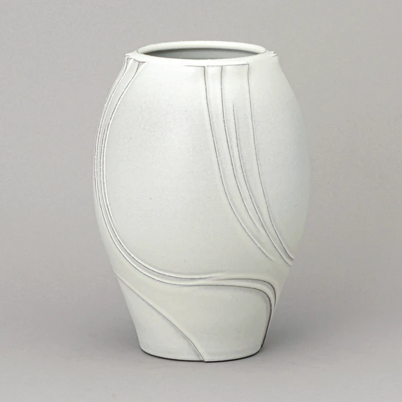 Vessel with Engraved Patterns and Charcoal Finish