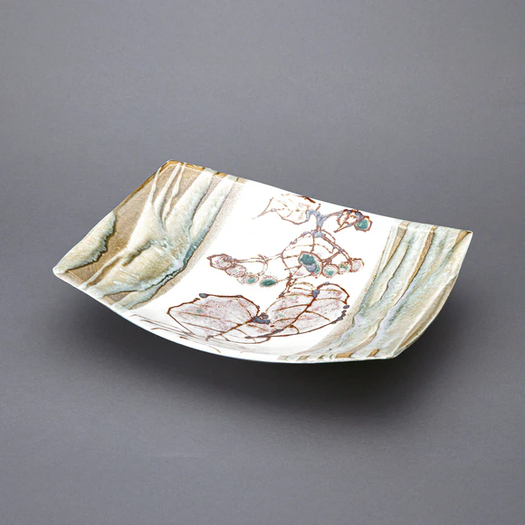 鉄絵銅彩秋海棠文大鉢(神谷 紀雄)｜ギャラリージャパン