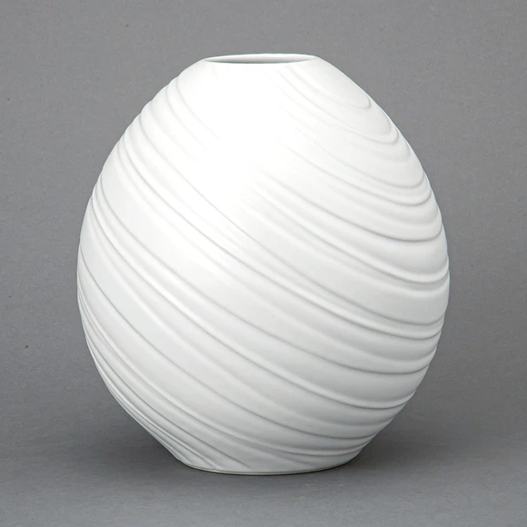 青白磁彫文花瓶(亀田 茂友)｜ギャラリージャパン