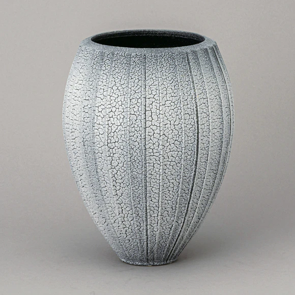 藍色志野花器(酒井 博司)｜ギャラリージャパン