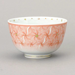 Tea Bowl with Overglaze Red Enamel