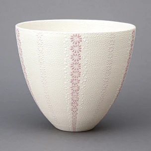 Flower Vessel with Design in Yu-hajiki