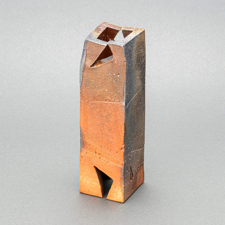 photo Faceted Square Flower Vase with Kiln Mutation Effects