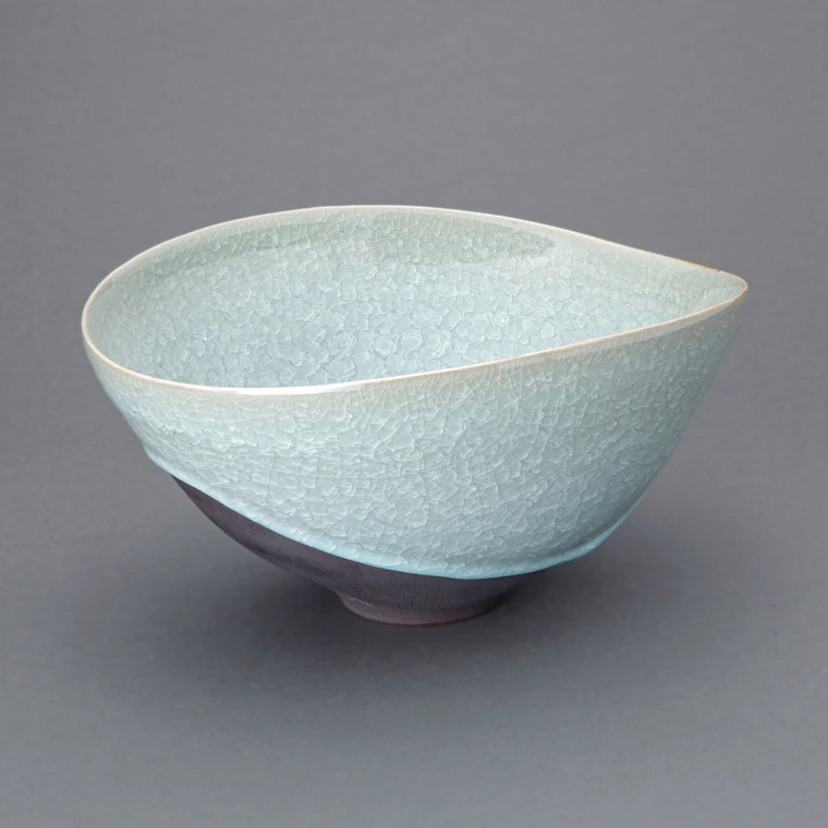 photo Celadon Bowl with Crackle Glaze "Seto"