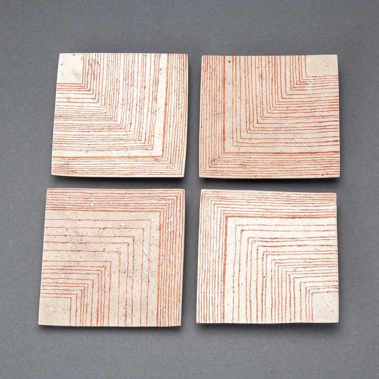 photo Leaf "Cross Electrocardiogram (Set of 4)"