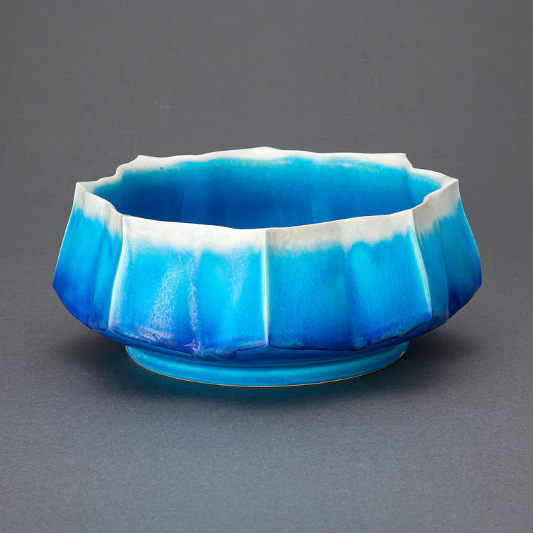photo Bowl with Blue Glaze