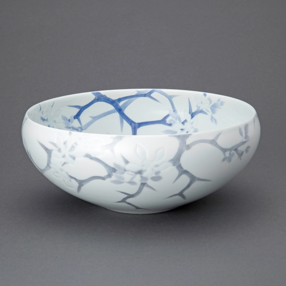 Bowl with Underglaze Blue Design Trifoliate Orange