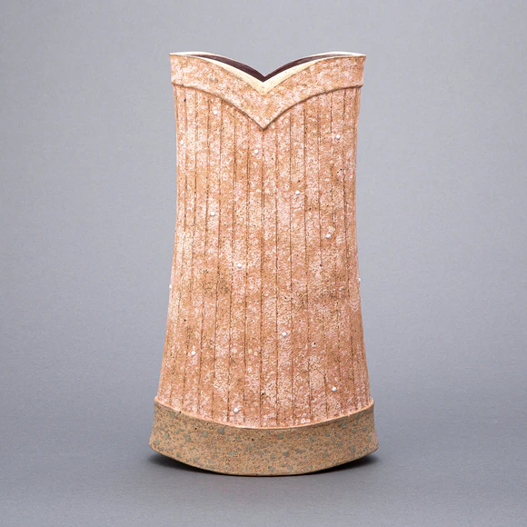 Vessel Decorated with Ancient Colored Slip Painting Flowers of Tenpyō