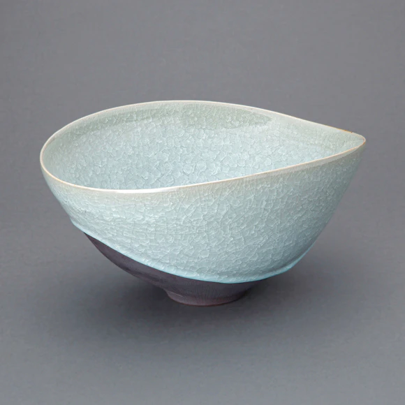 Celadon Bowl with Crackle Glaze "Seto"