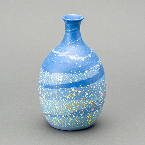 Flower Vase with Marbled Design