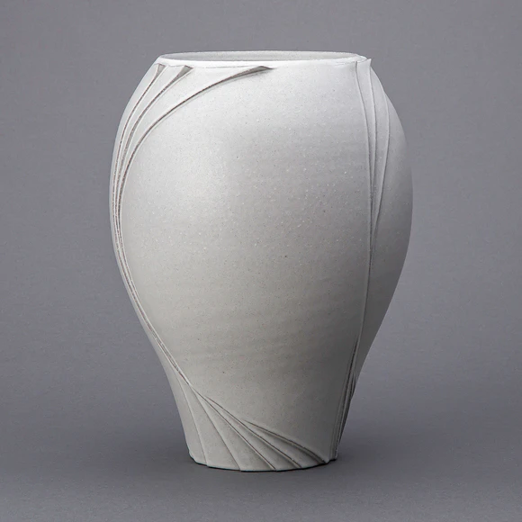 Vessel with Engraved Patterns and Charcoal Finish
