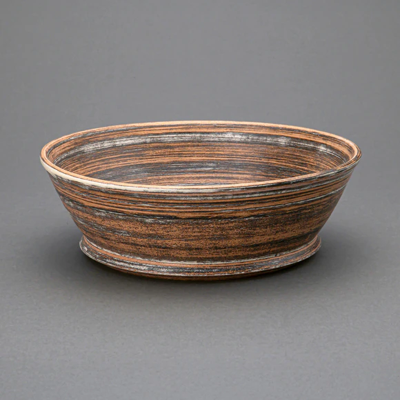 Carved Bowl with Colored Decoration