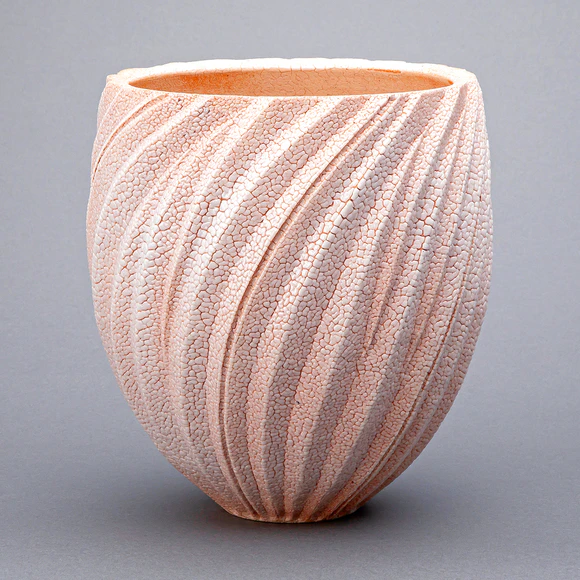 Shino Red Flower Vase