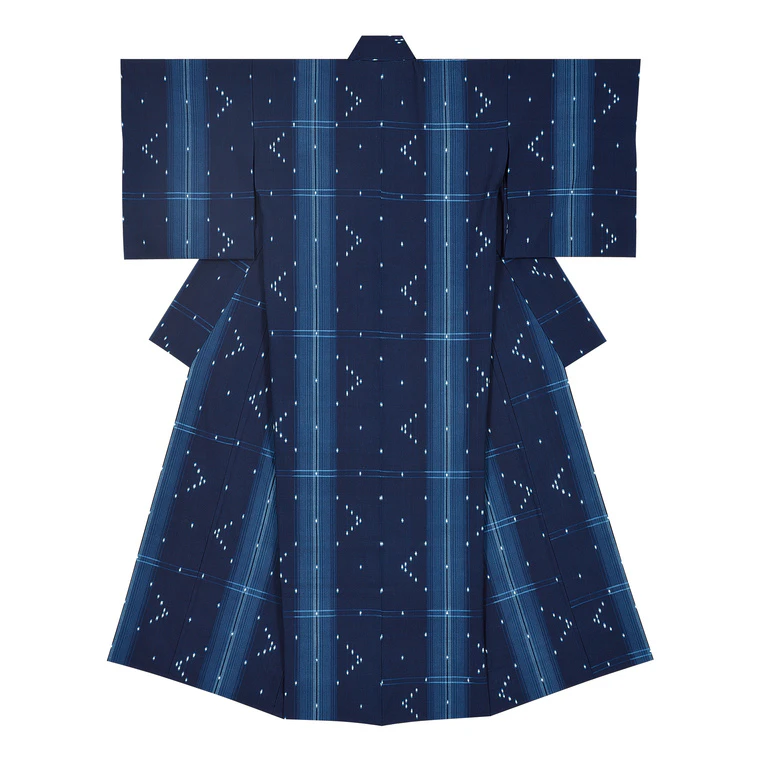 photo Kimono of Kurume Kasuri "Meeting of the Stars"