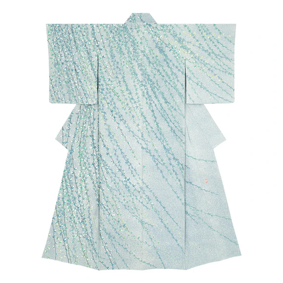 Formal Kimono with Design in Yūzen Dyeing "Early Summer Wind"