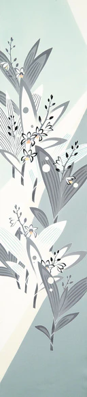 Obi Sash with Design in Yūzen Dyeing "Hyacinth Orchid"