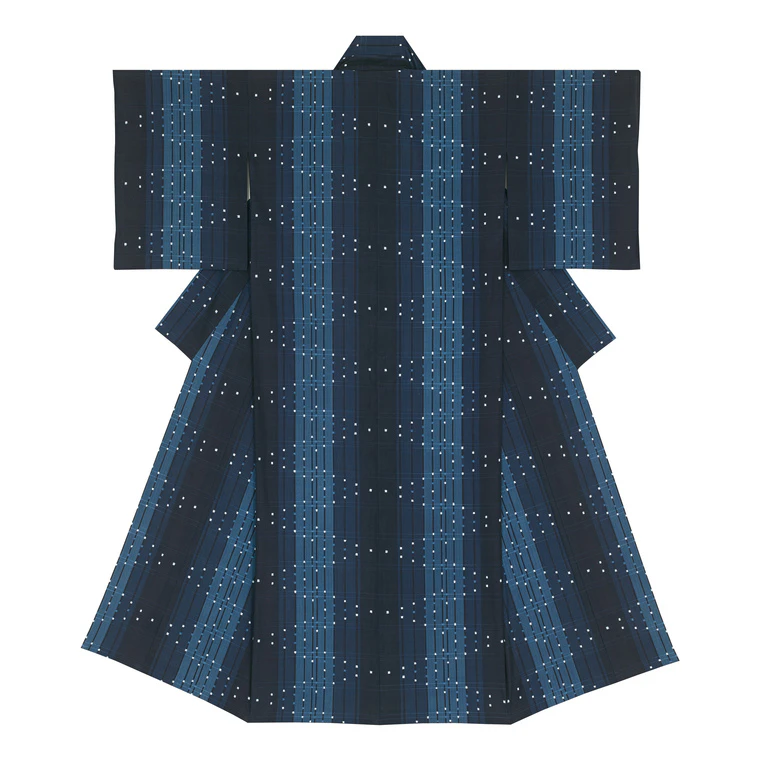 photo Kimono of Kurume Kasuri "Starlight"