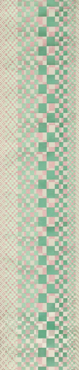 photo Obi Sash of Warp Float Weave "Strong Sprouting Green"