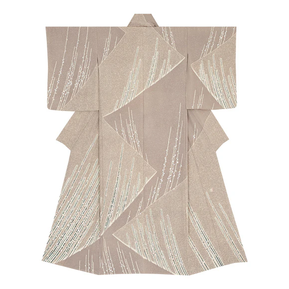 Formal Kimono with Design in Yūzen Dyeing "Waiting for Spring"