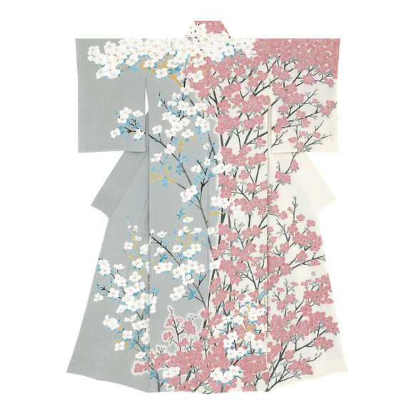 Formal Kimono with Design in Yūzen Dyeing "Souka (Flowers with Heartfelt Feelings)"
