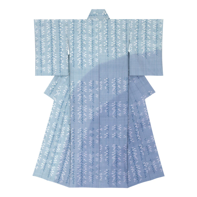 photo Kimono with Kasuri "Resonance"