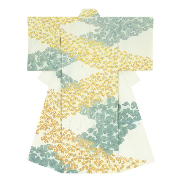 Formal Kimono with Design in Yūzen Dyeing "Balmy Autumn Day"