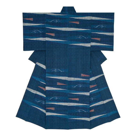 木綿手紡絣着物「五月雨」(福井 禎)｜ギャラリージャパン