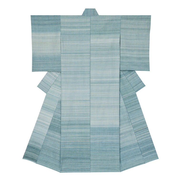 photo Kimono of Tsumugi "Clear and Bright"