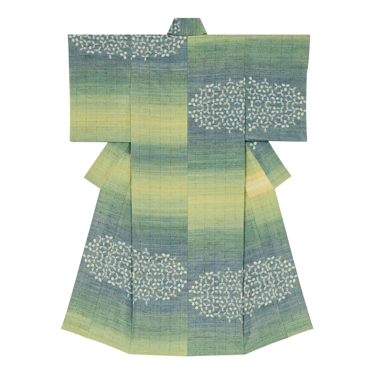photo Kimono of Tsumugi "Early Springtime"