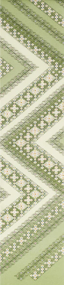 Kimono of Sarasa in Woodblock Printing Flower-Patterned Openwork
