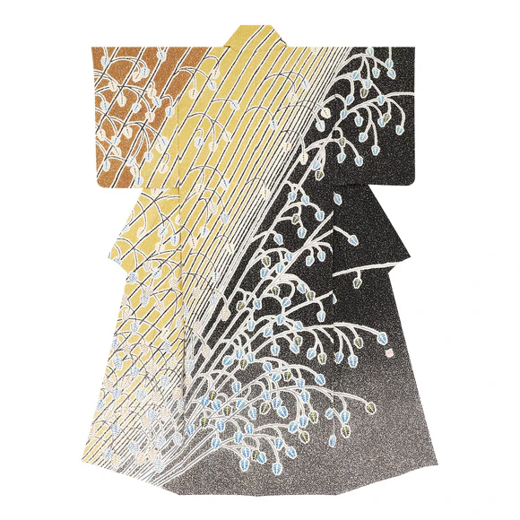 Formal Kimono with Design in Yūzen Dyeing "Summer breeze"