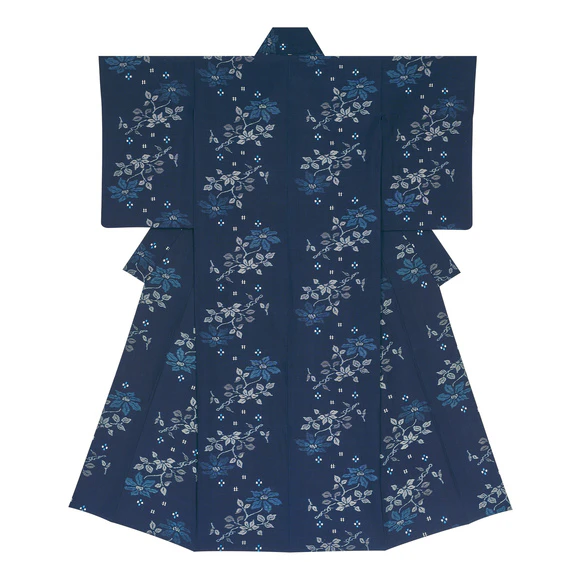 Kimono of Iyo Kasuri Clematis