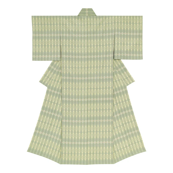 Kimono with Kasuri "Mimosa Season"