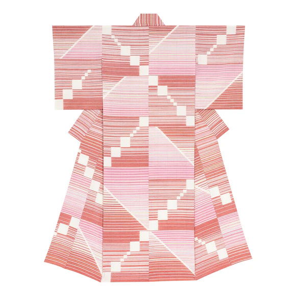 Kimono of Tsumugi "Immersed in Red"
