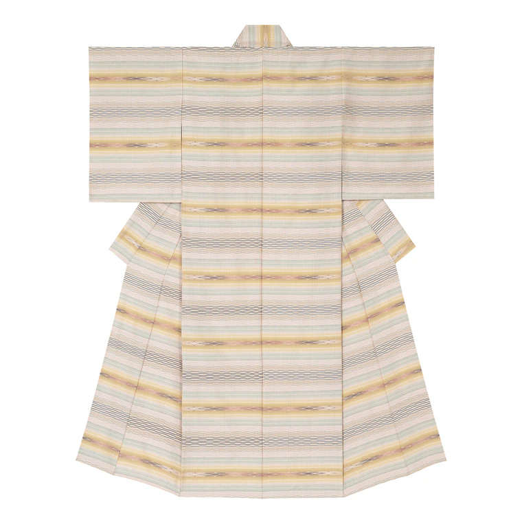 写真：吉野織絣着物「渚」