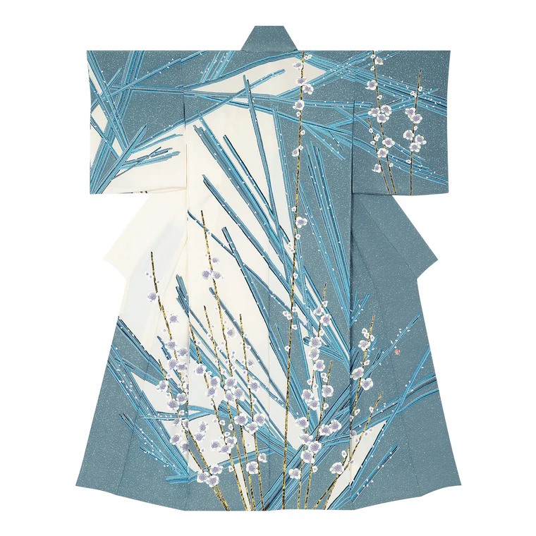 photo Formal Kimono with Design in Yūzen Dyeing "Shining Morning"