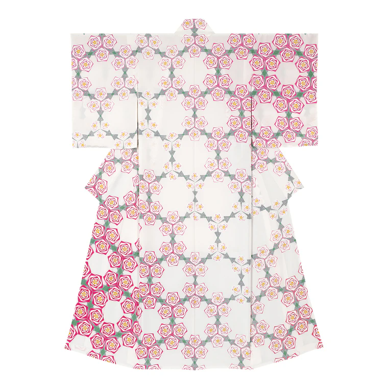 photo Formal Kimono with Design in Yūzen Dyeing "Flower Cycles"