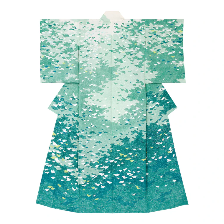 写真：友禅訪問着「風のとおり道」